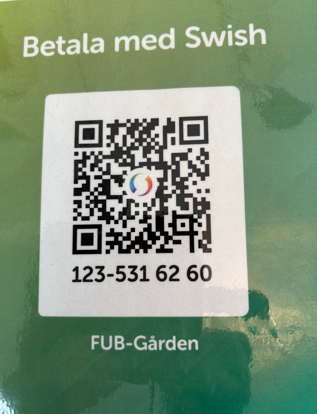 Swish QR-kod för bidrag